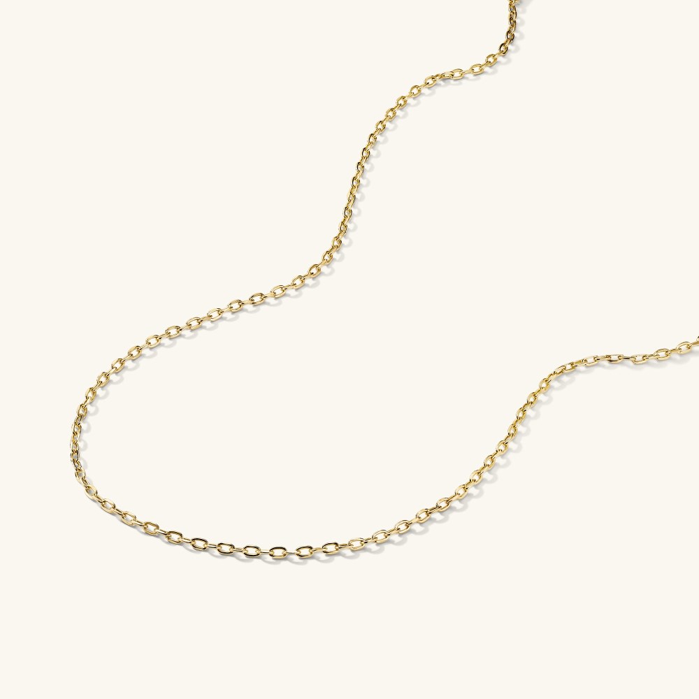 Mejuri Square Oval Chain Necklace - 14k Yellow Gold Canada Store