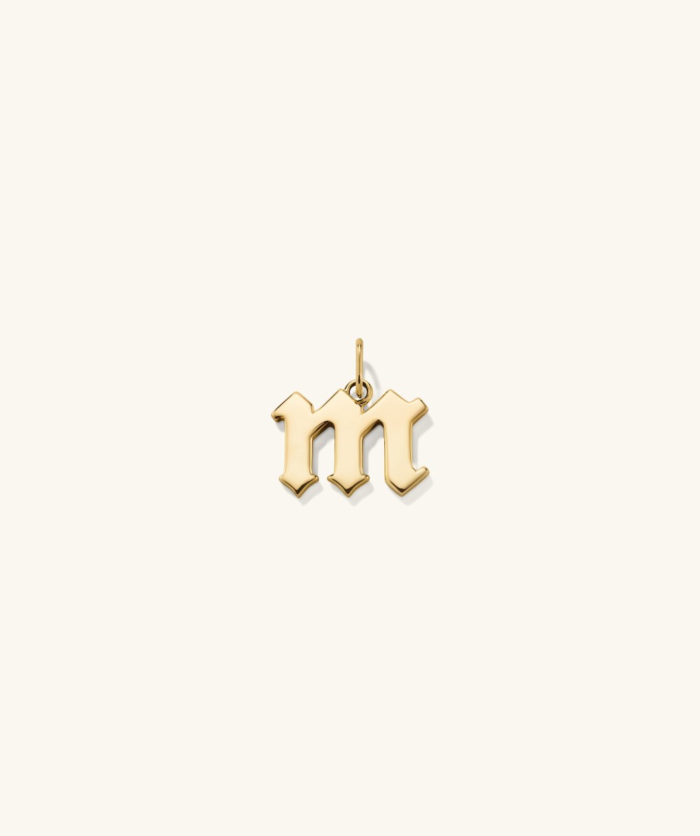 Mejuri Gothic Letter Pendant - 14k Yellow Gold Canada Store
