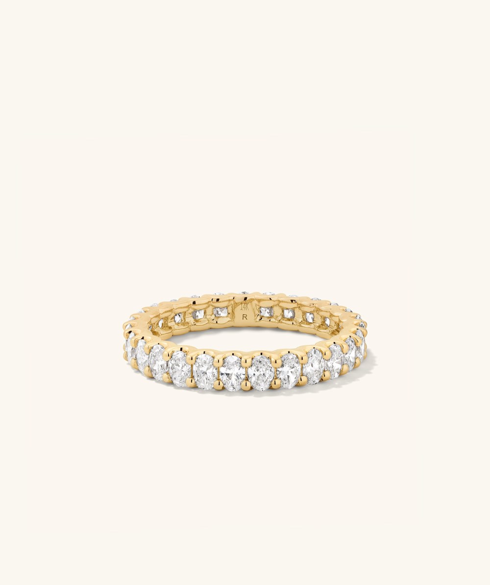 Mejuri Lab Grown Diamond Oval Eternity Band - 14k Yellow Gold Canada Store