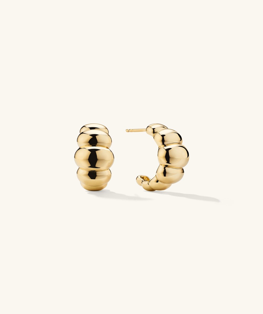 Mejuri Puffy Charlotte Hoops - Gold Vermeil Canada Store