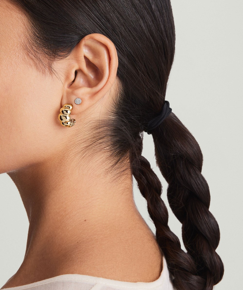 Mejuri Puffy Charlotte Hoops - Gold Vermeil Canada Store