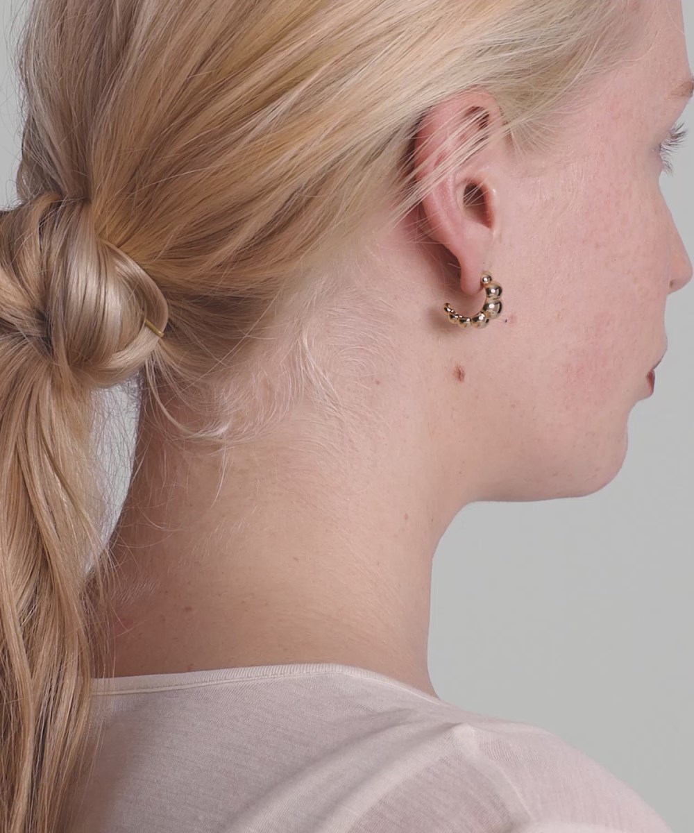 Mejuri Puffy Charlotte Hoops - Gold Vermeil Canada Store