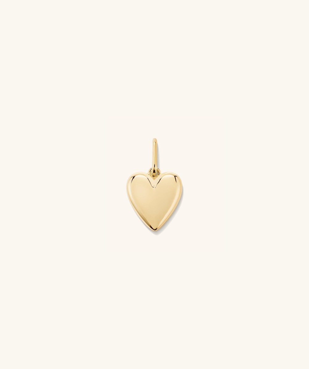 Mejuri Puffy Heart Charm - Gold Vermeil Canada Store
