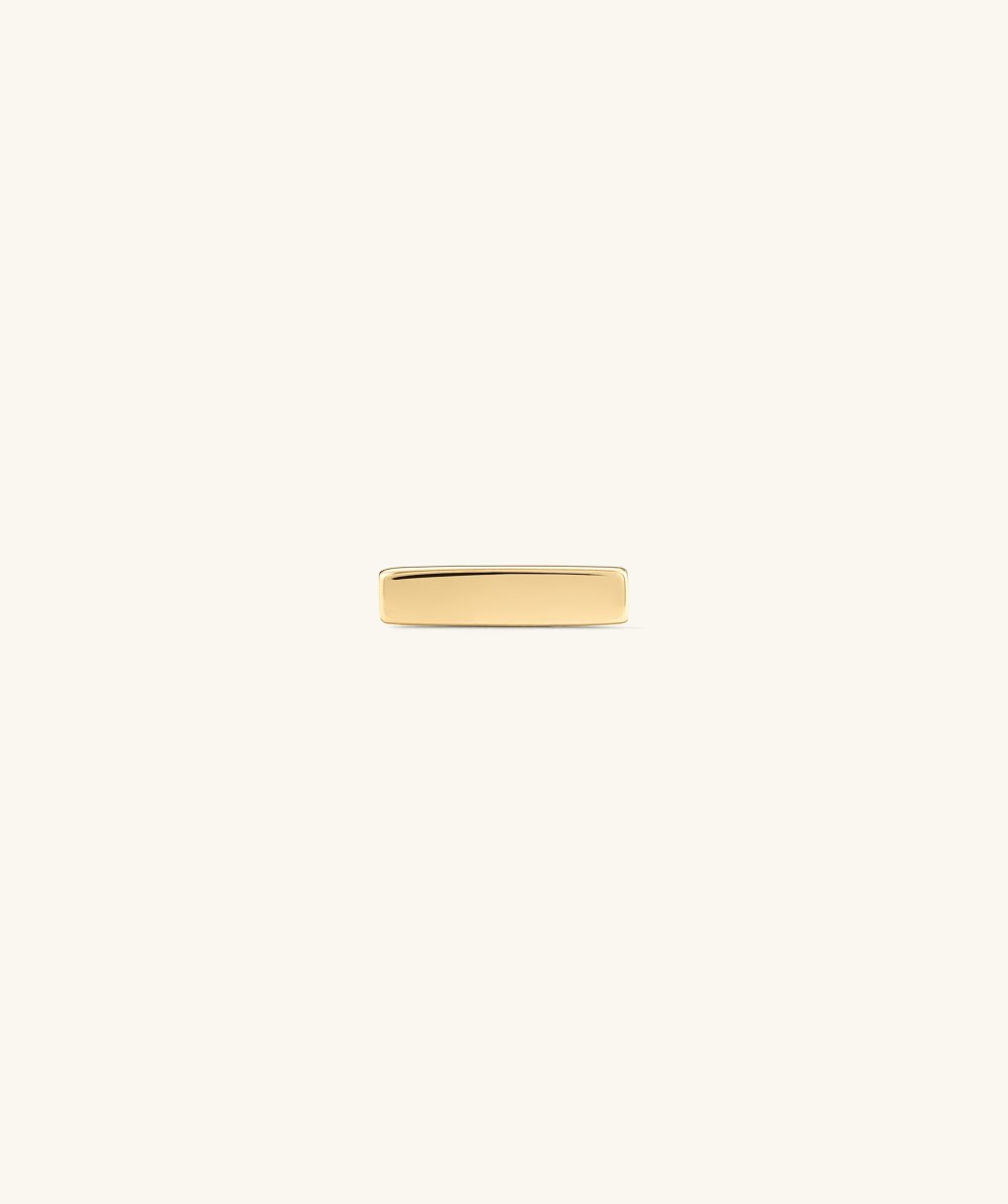 Mejuri Piercing Studio - Bar Flat Back Stud - 14k Yellow Gold Canada Store