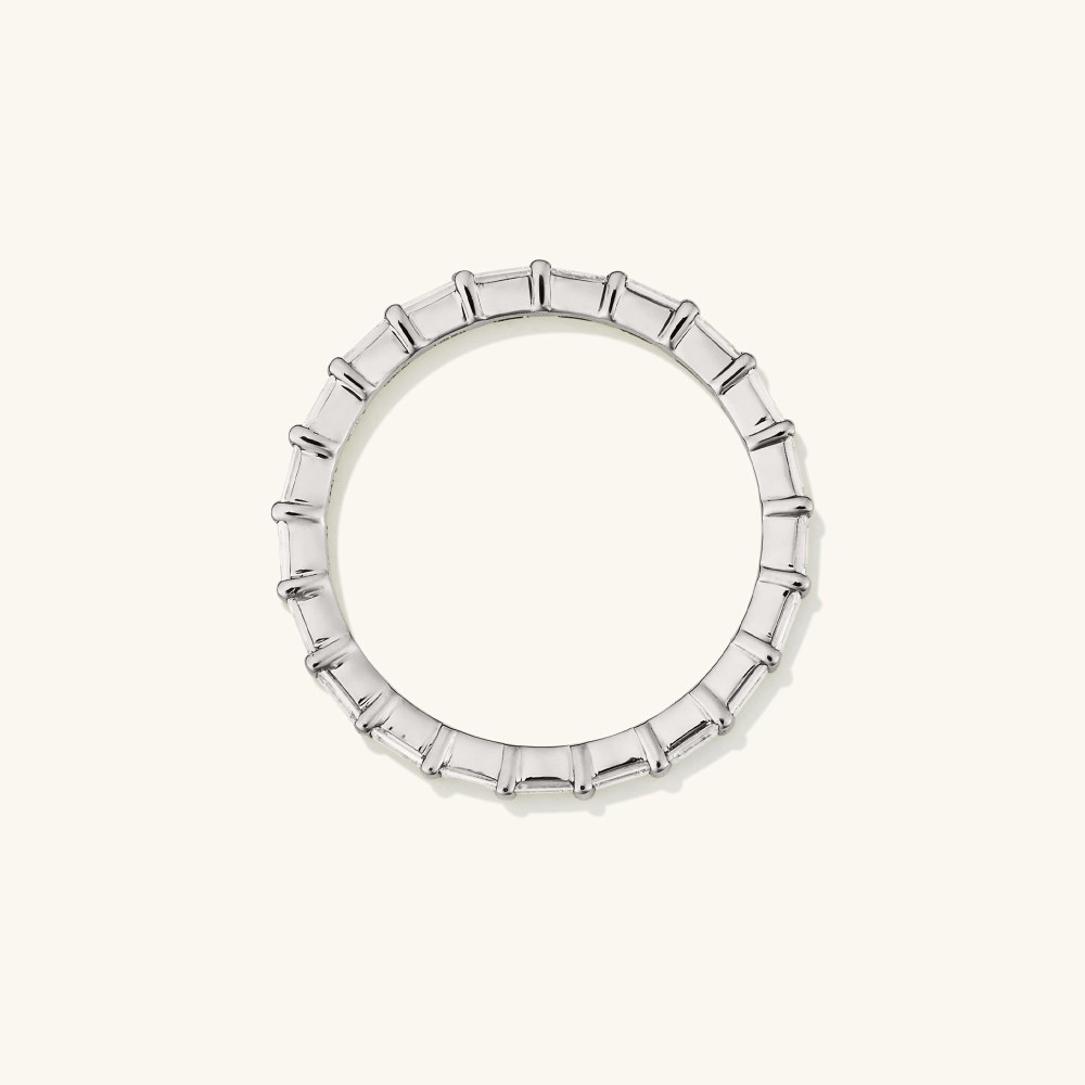 Mejuri Baguette Diamond Eternity Band - 14k White Gold Canada Store