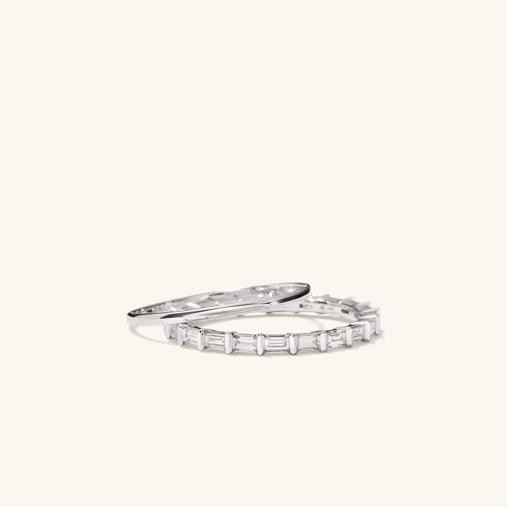 Mejuri Baguette Diamond Eternity Band - 14k White Gold Canada Store