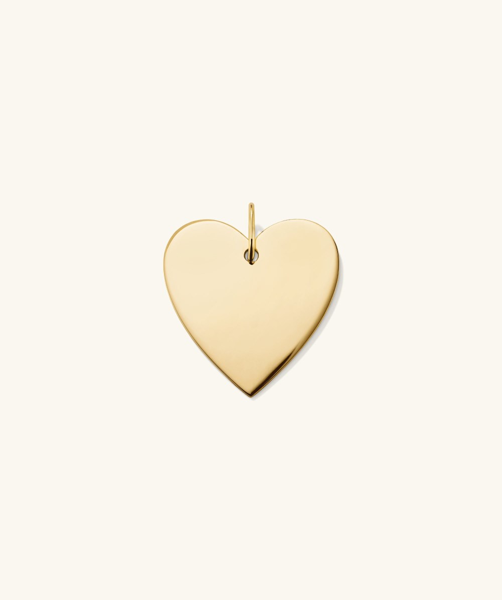 Mejuri Flat Heart Charm - 14k Yellow Gold Canada Store