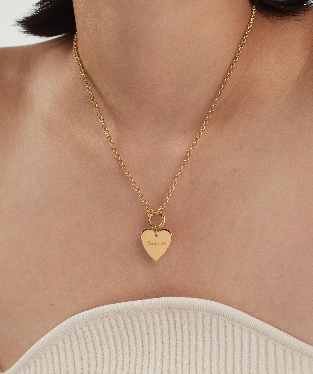 Mejuri Flat Heart Charm - 14k Yellow Gold Canada Store