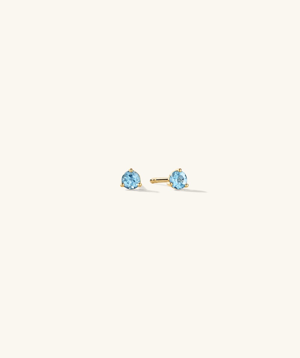 Mejuri Gemstone Mini Studs - 14k Yellow Gold Canada Store
