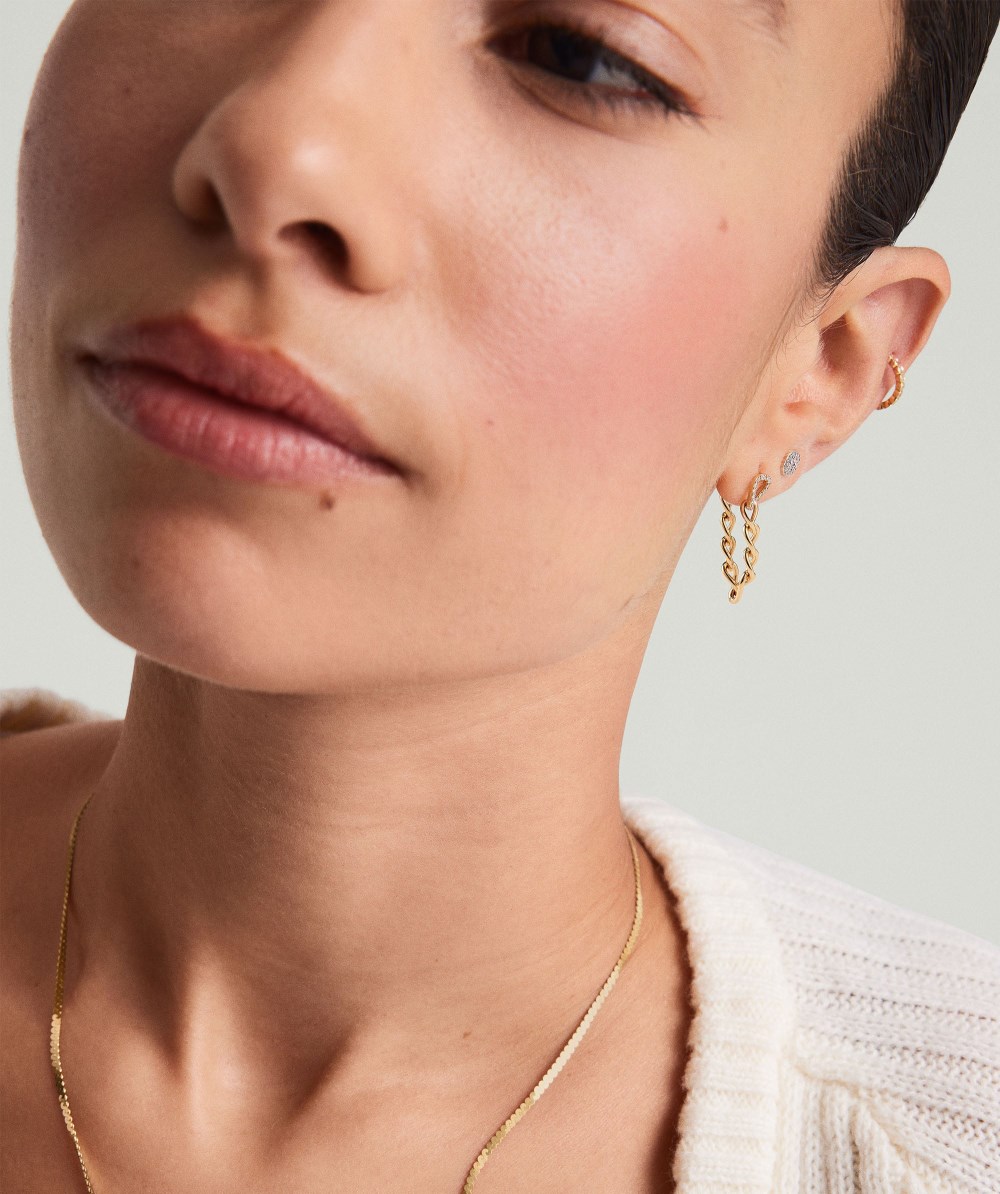 Mejuri Pavﾨﾦ Diamond Oversized Curb Earrings - 14k Yellow Gold Canada Store