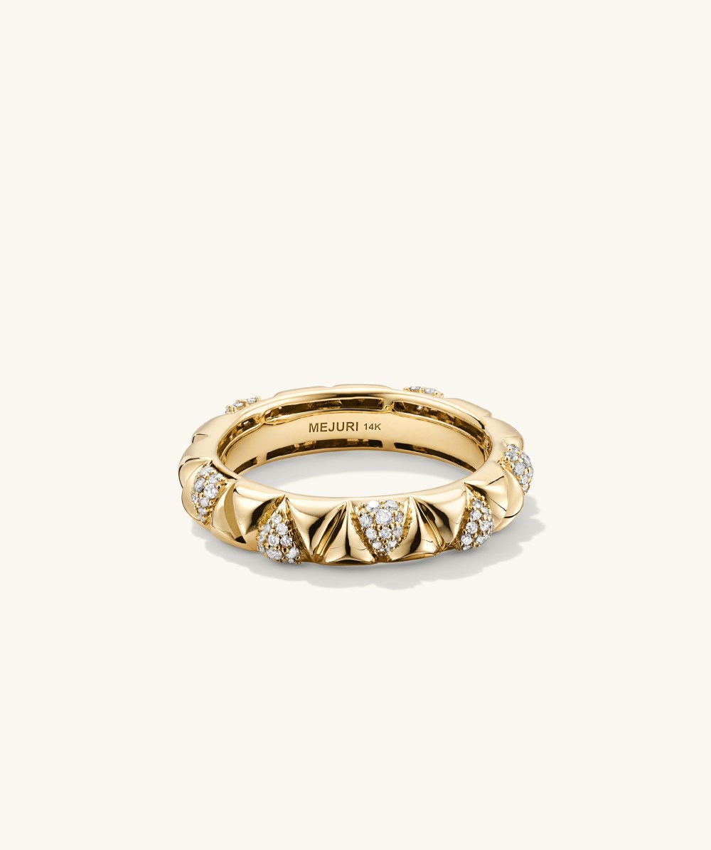 Mejuri Patra Pavﾨﾦ Diamond Ring - 14k Yellow Gold Canada Store