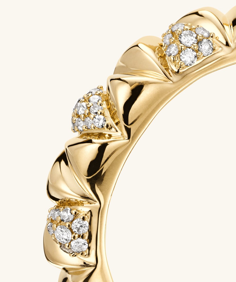 Mejuri Patra Pavﾨﾦ Diamond Ring - 14k Yellow Gold Canada Store