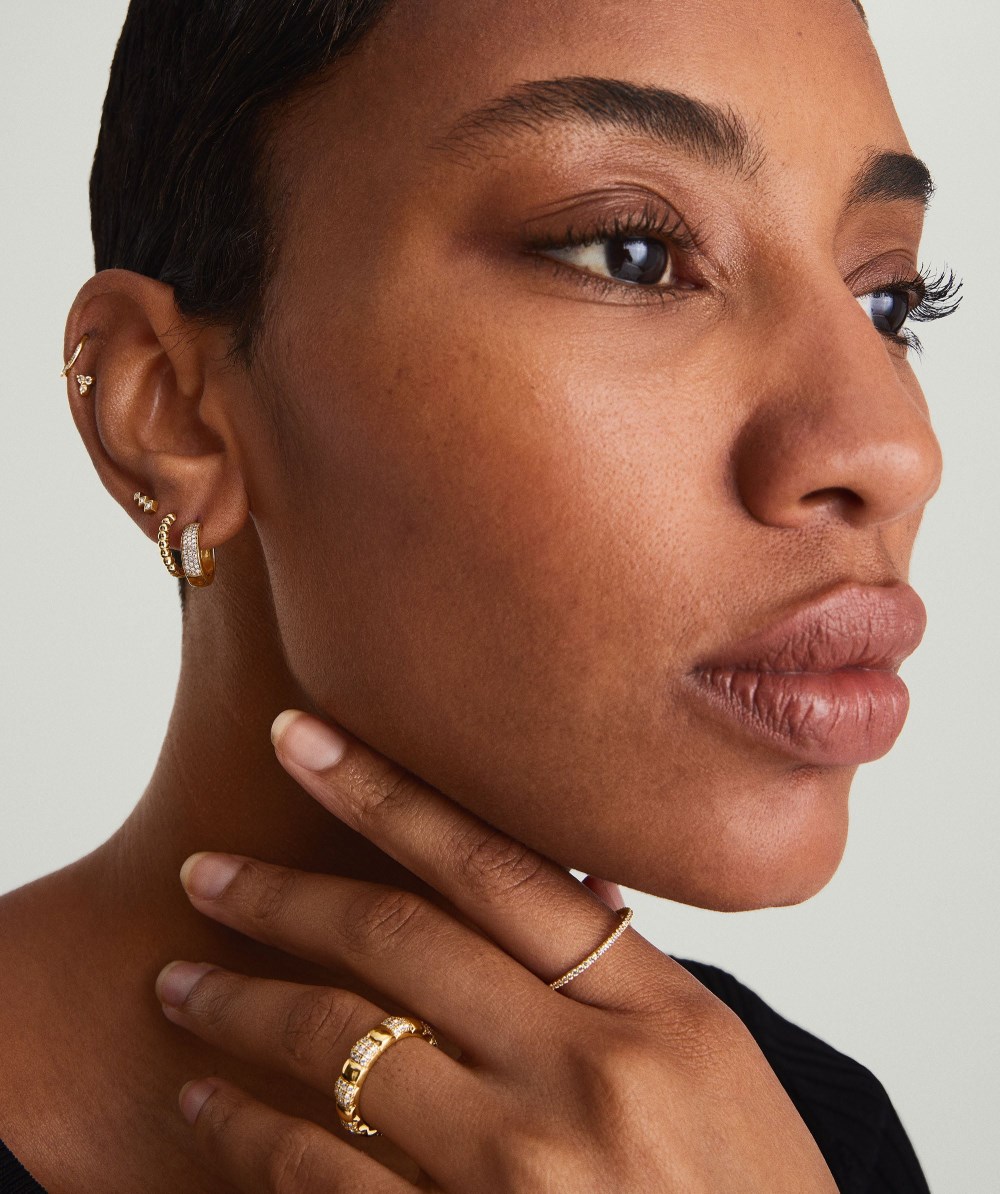 Mejuri Bold Pavﾨﾦ Diamond Huggie Hoops - 14k Yellow Gold Canada Store
