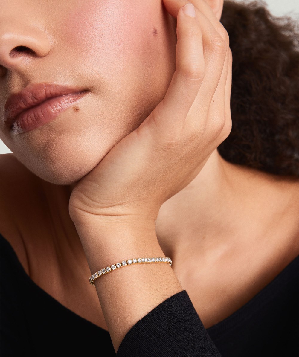 Mejuri Lab Grown Diamond Tennis Bracelet 2.5mm - 14k Yellow Gold Canada Store