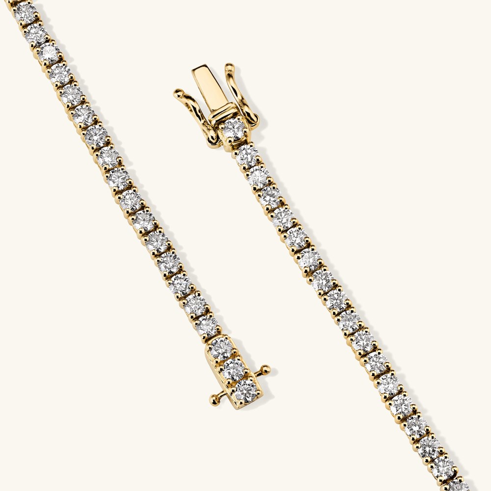Mejuri Lab Grown Diamond Tennis Bracelet 2.5mm - 14k Yellow Gold Canada Store