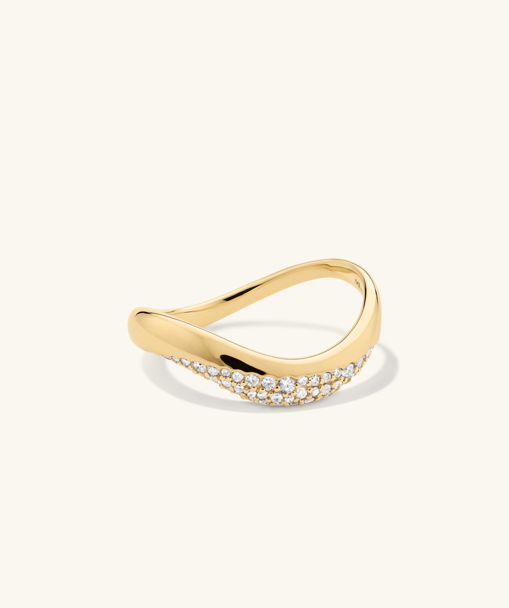 Mejuri D?me Figure Diamond Dipped Ring - 14k Yellow Gold Canada Store