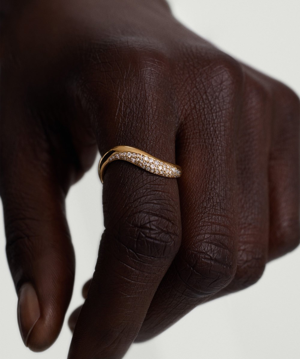Mejuri D?me Figure Diamond Dipped Ring - 14k Yellow Gold Canada Store