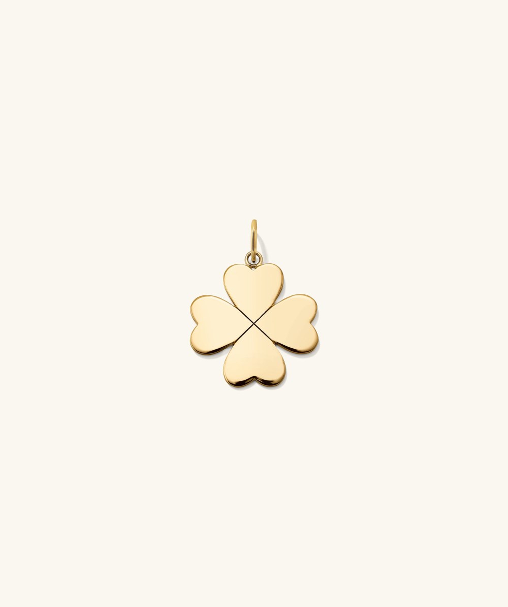 Mejuri Flat Clover Charm - 14k Yellow Gold Canada Store