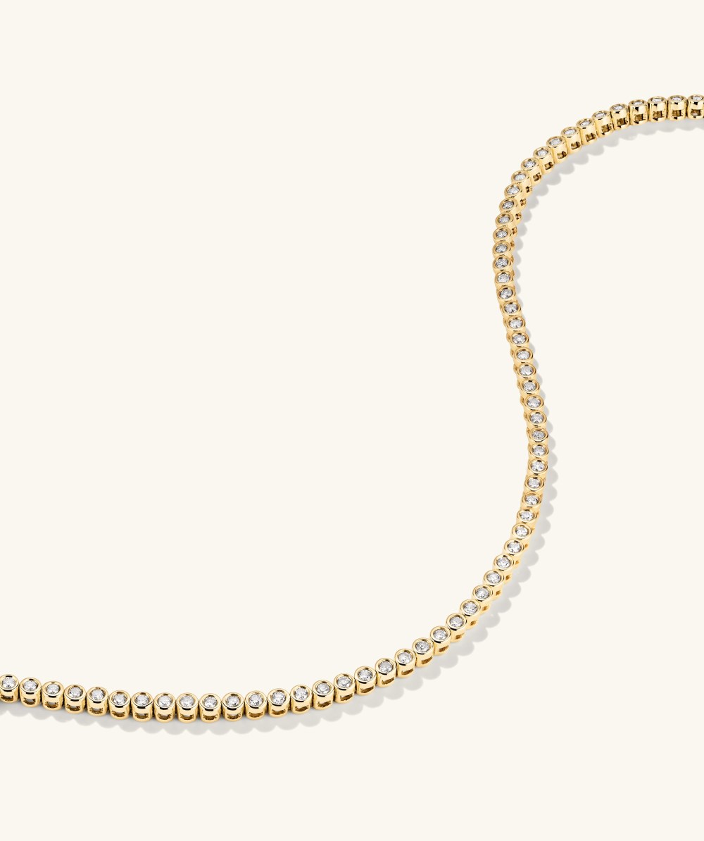 Mejuri Bezel Lab Grown Diamond Tennis Bracelet - 14k Yellow Gold Canada Store