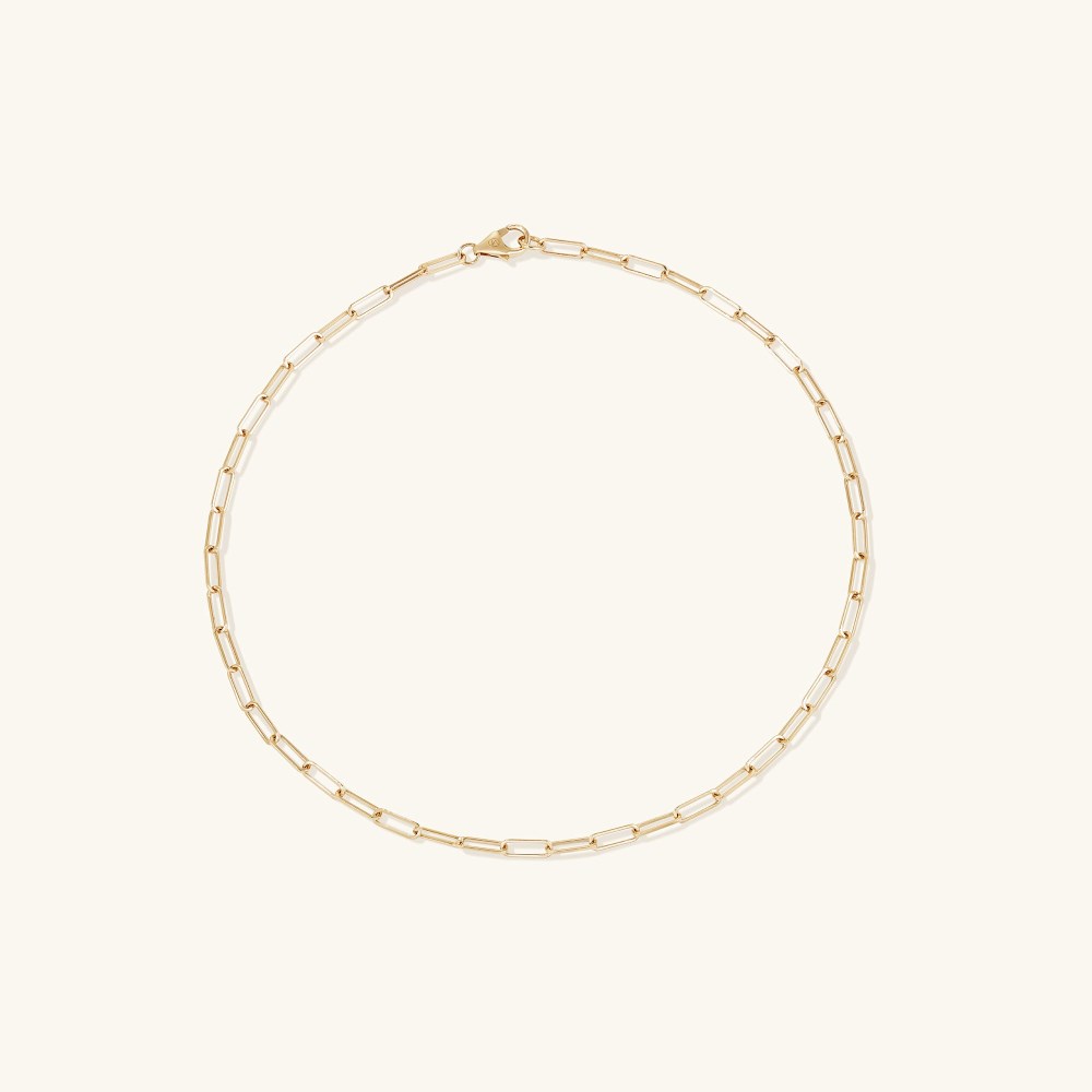 Mejuri Boyfriend Bold Chain Anklet - 14k Yellow Gold Canada Store
