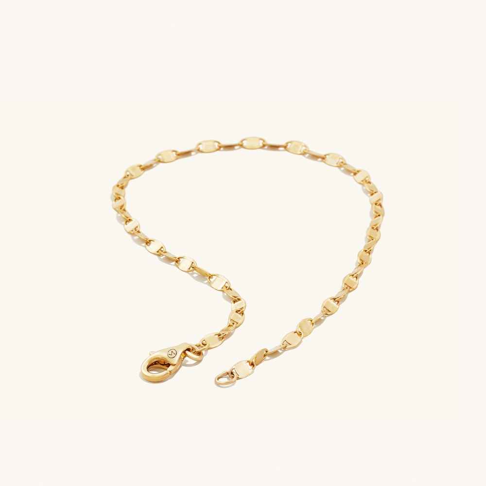 Mejuri Anchor Chain Anklet - 14k Yellow Gold Canada Store