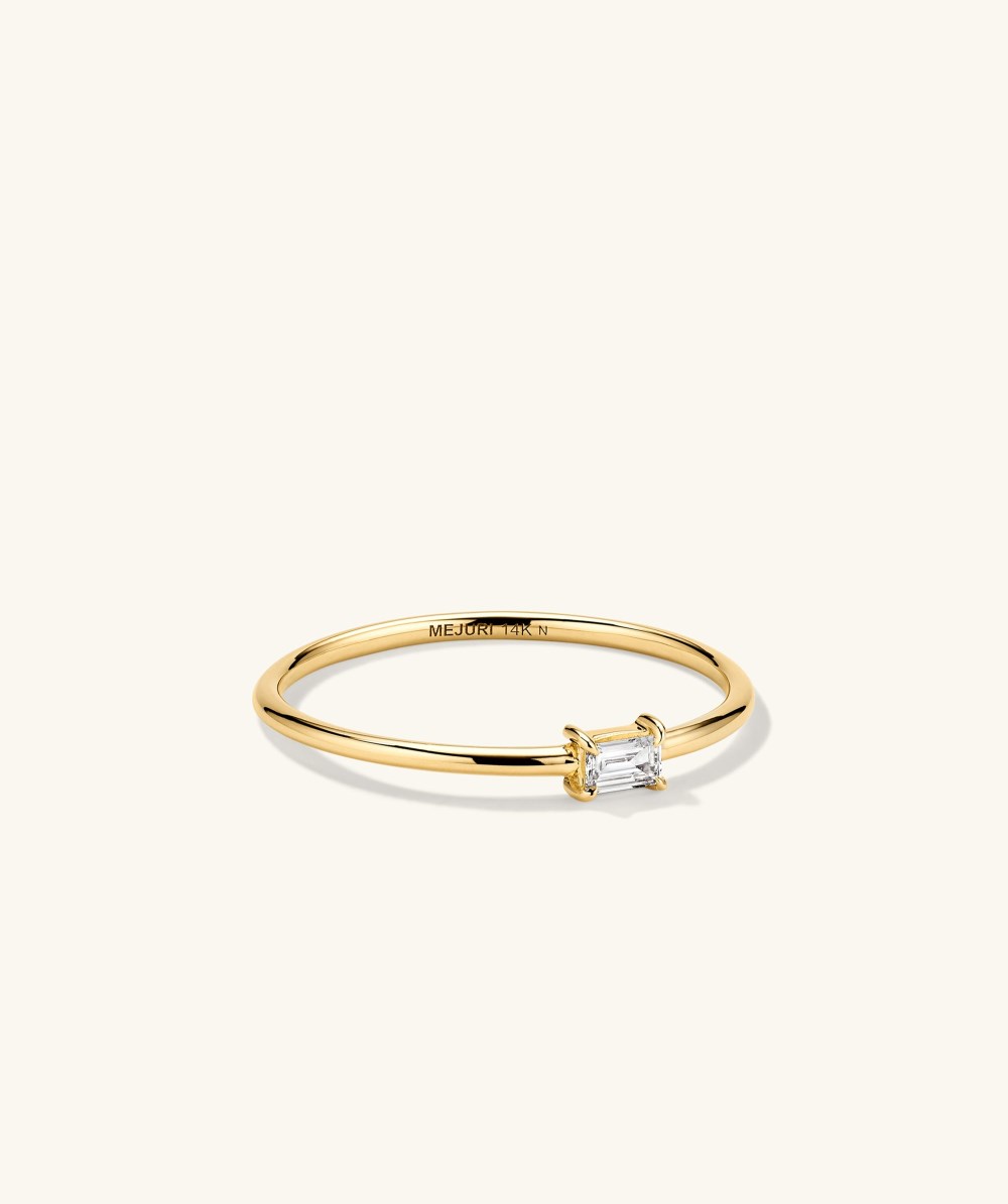 Mejuri Baguette Stacker Ring - 14k Yellow Gold Canada Store