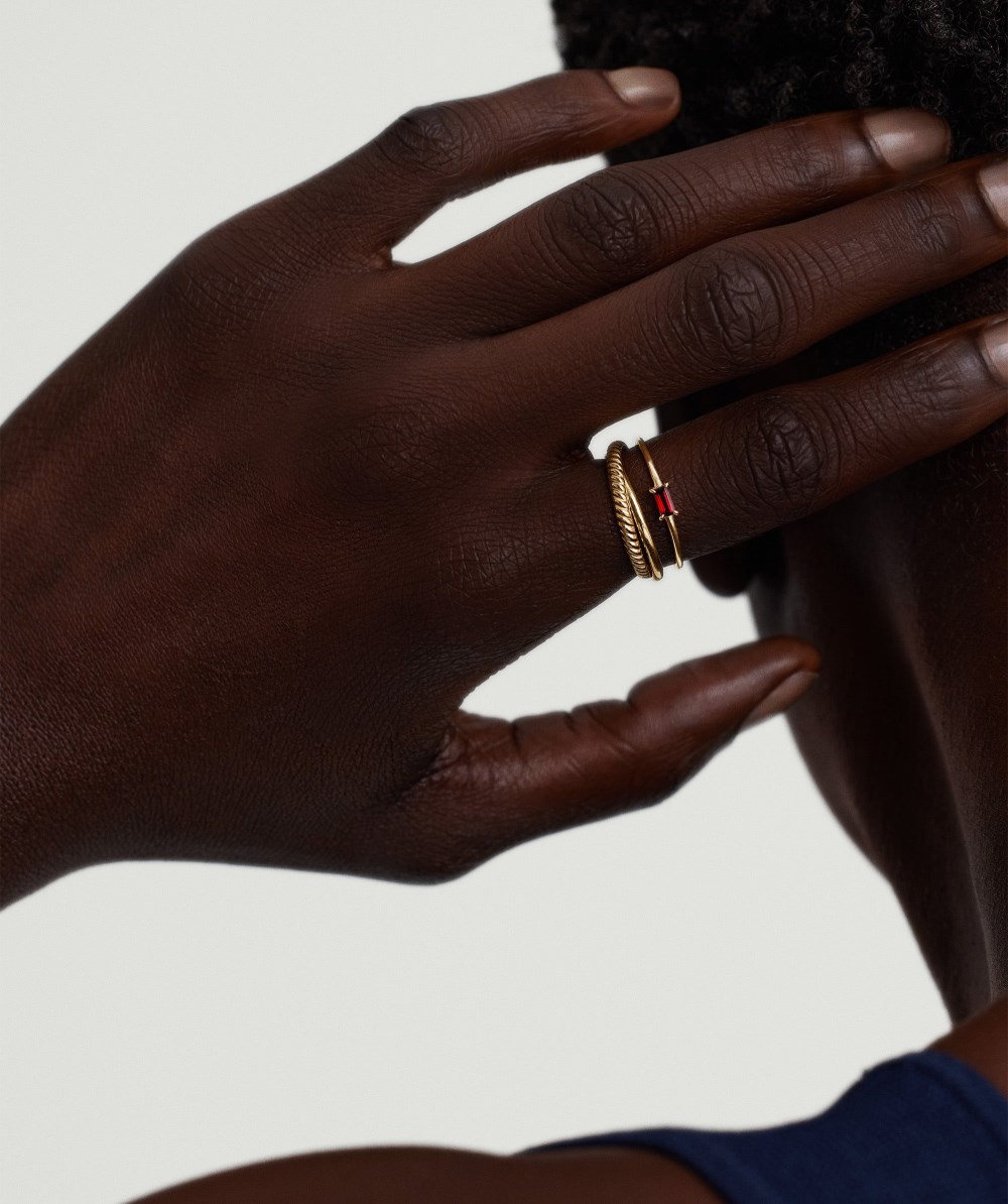 Mejuri Baguette Stacker Ring - 14k Yellow Gold Canada Store