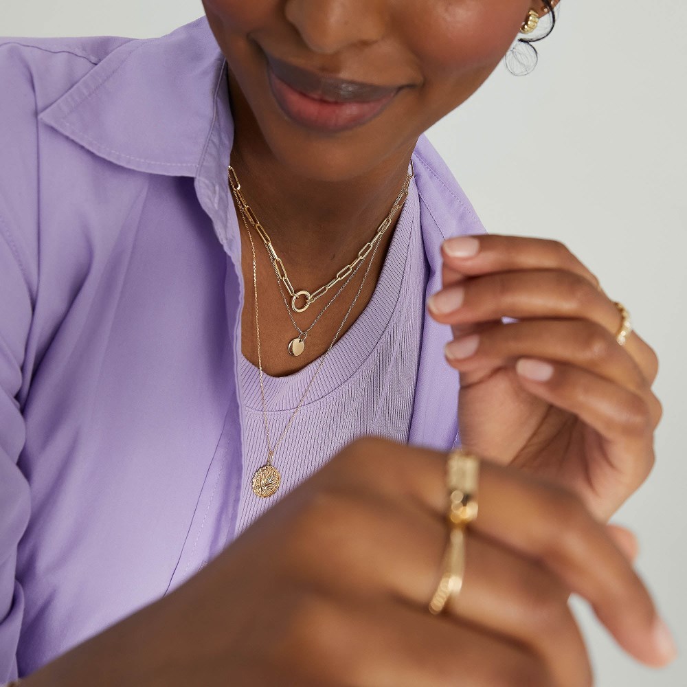 Mejuri Paperclip Chain Charm Necklace - 14k Yellow Gold Canada Store