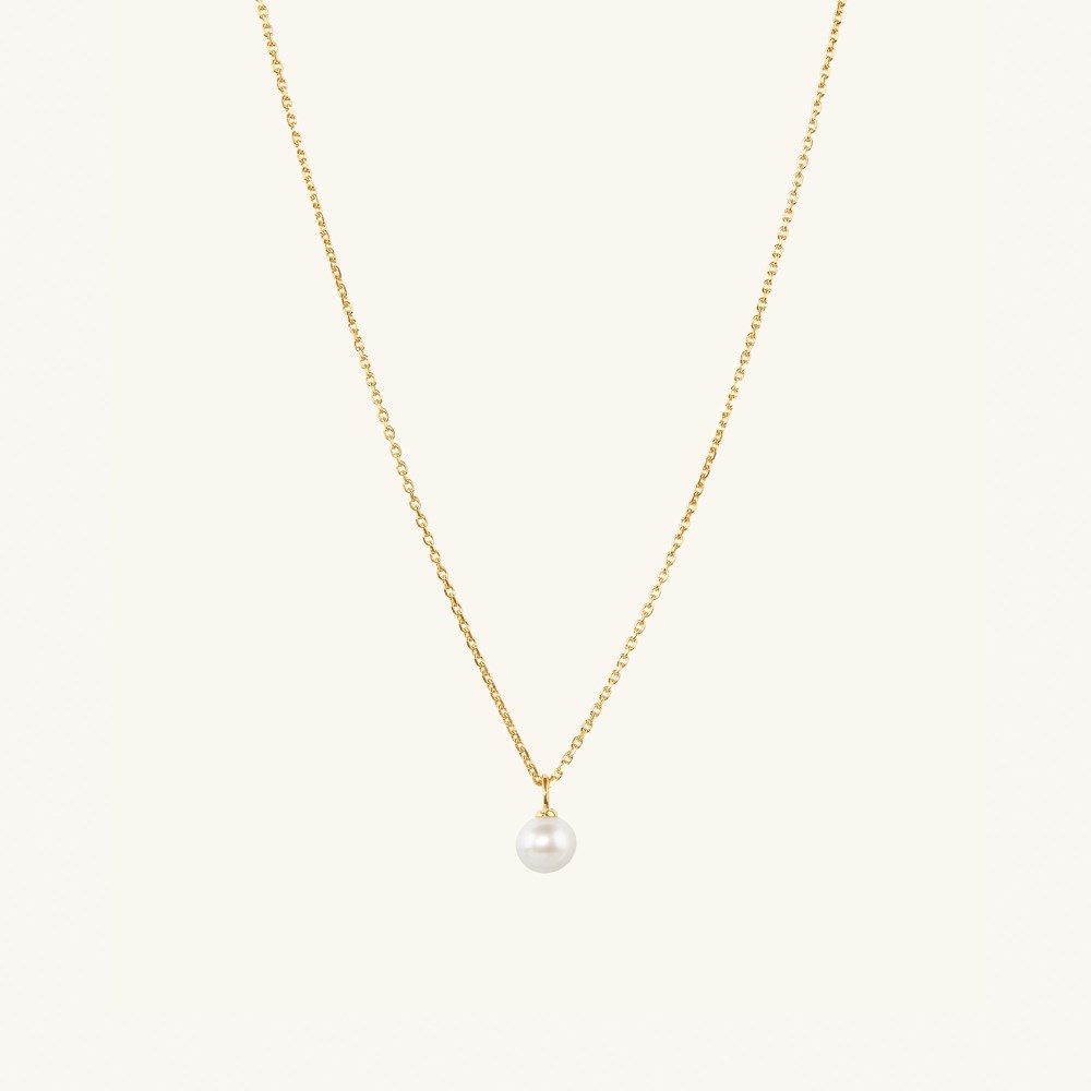 Mejuri Mini Pearl Pendant Necklace - Gold Vermeil Canada Store