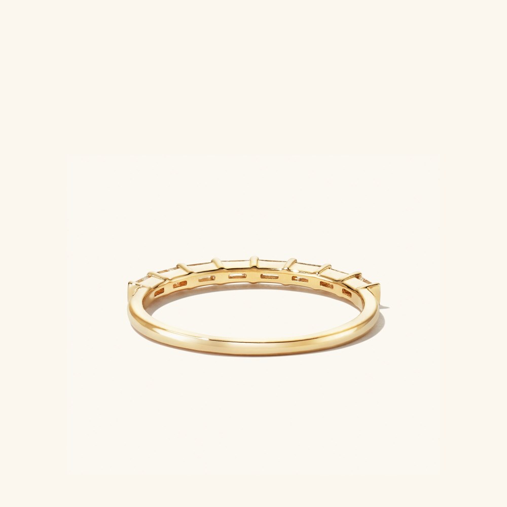 Mejuri Baguette Diamond Half Eternity Band - 14k Yellow Gold Canada Store