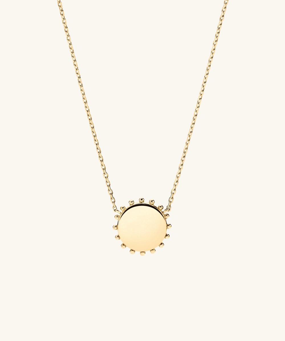 Mejuri Beaded Pendant Necklace - 14k Yellow Gold Canada Store