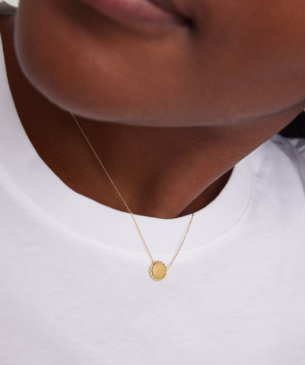 Mejuri Beaded Pendant Necklace - 14k Yellow Gold Canada Store
