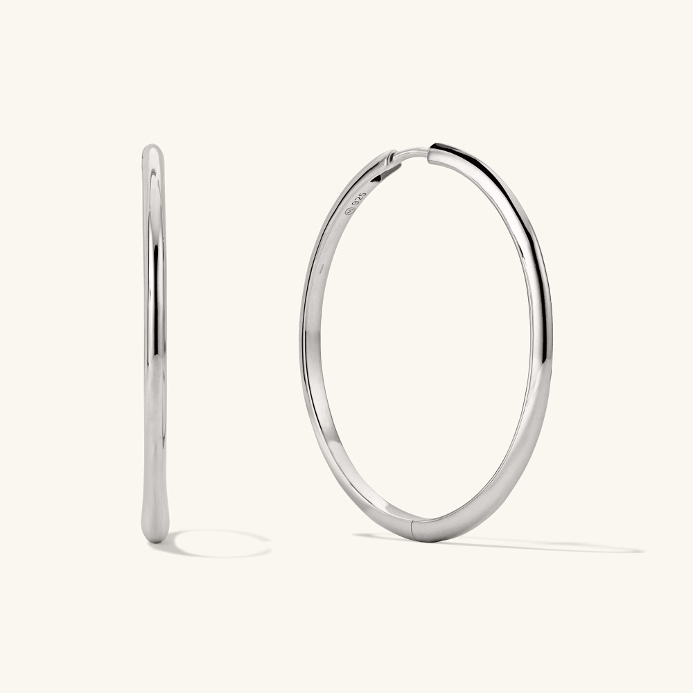 Mejuri Tube Oversized Hoops - Sterling Silver Canada Store