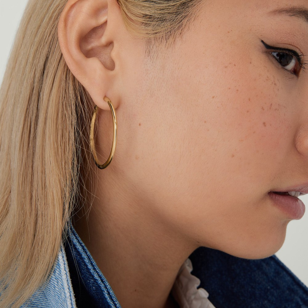 Mejuri Tube Oversized Hoops - Sterling Silver Canada Store