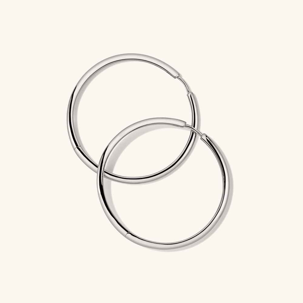 Mejuri Tube Oversized Hoops - Sterling Silver Canada Store