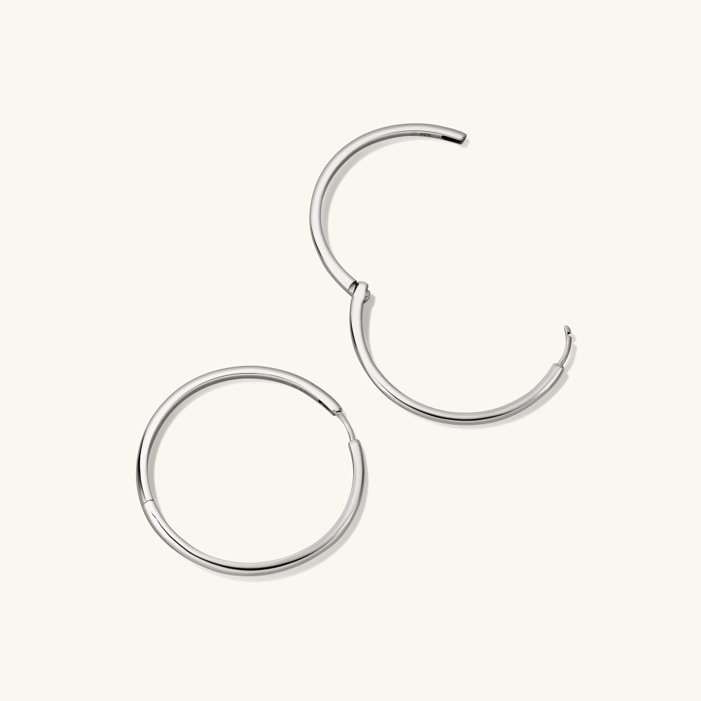 Mejuri Tube Oversized Hoops - Sterling Silver Canada Store