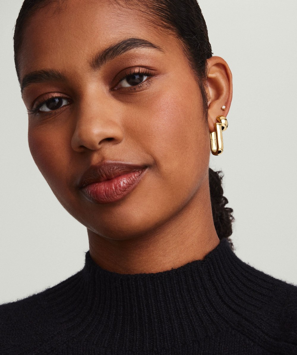 Mejuri Chunky Large U Hoops - Gold Vermeil Canada Store