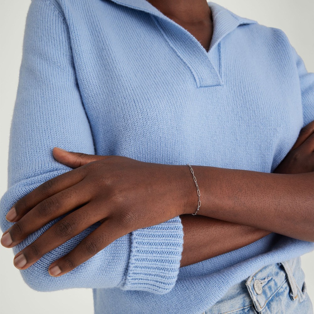 Mejuri Boyfriend Bold Bracelet - 14k White Gold Canada Store