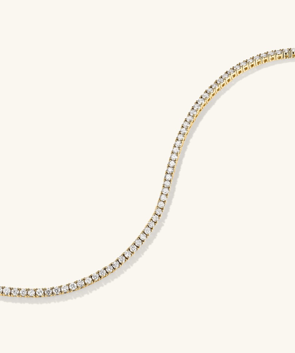 Mejuri Diamond Tennis Bracelet 1.8mm - 14k Yellow Gold Canada Store