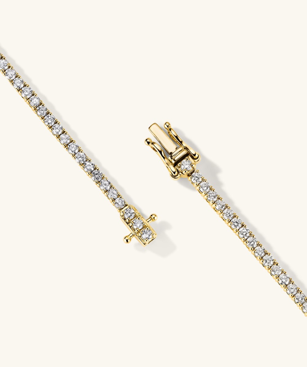 Mejuri Diamond Tennis Bracelet 1.8mm - 14k Yellow Gold Canada Store