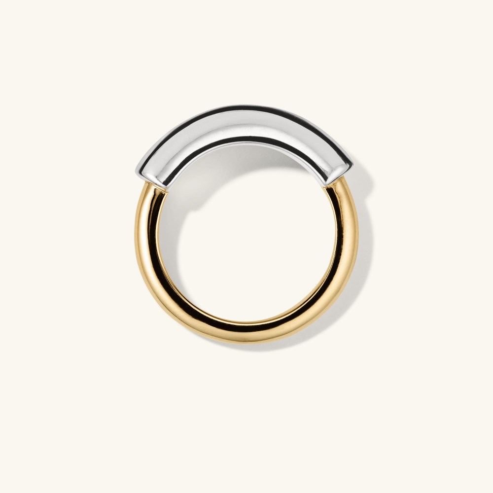 Mejuri Mixed Tube Ring - Sterling Silver, Gold Vermeil Canada Store