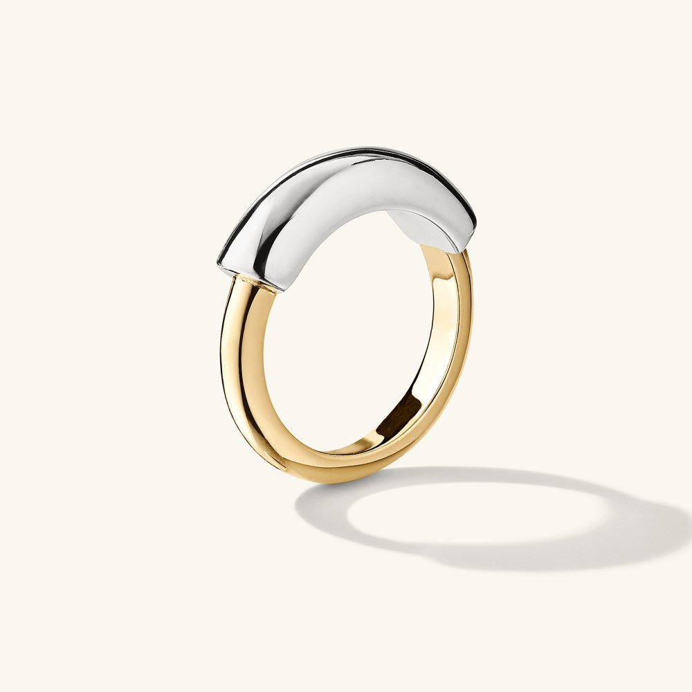 Mejuri Mixed Tube Ring - Sterling Silver, Gold Vermeil Canada Store