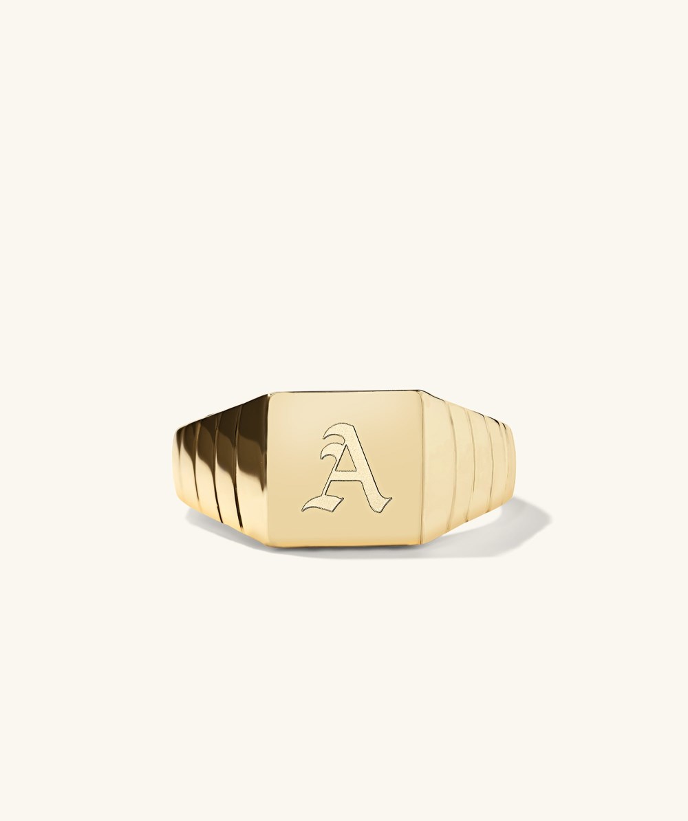 Mejuri Square Signet Ring - 14k Yellow Gold Canada Store