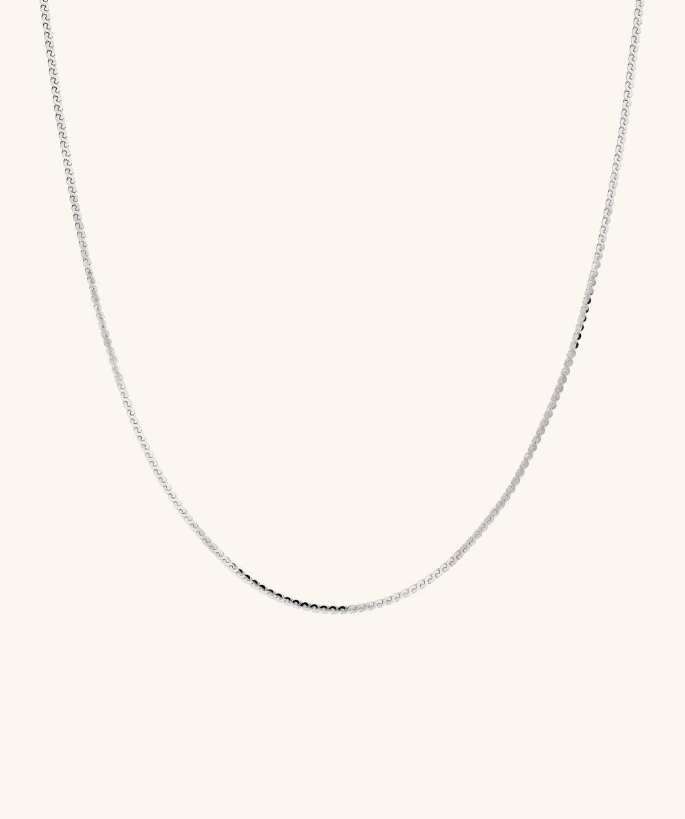 Mejuri Serpentine Chain Necklace - Sterling Silver Canada Store
