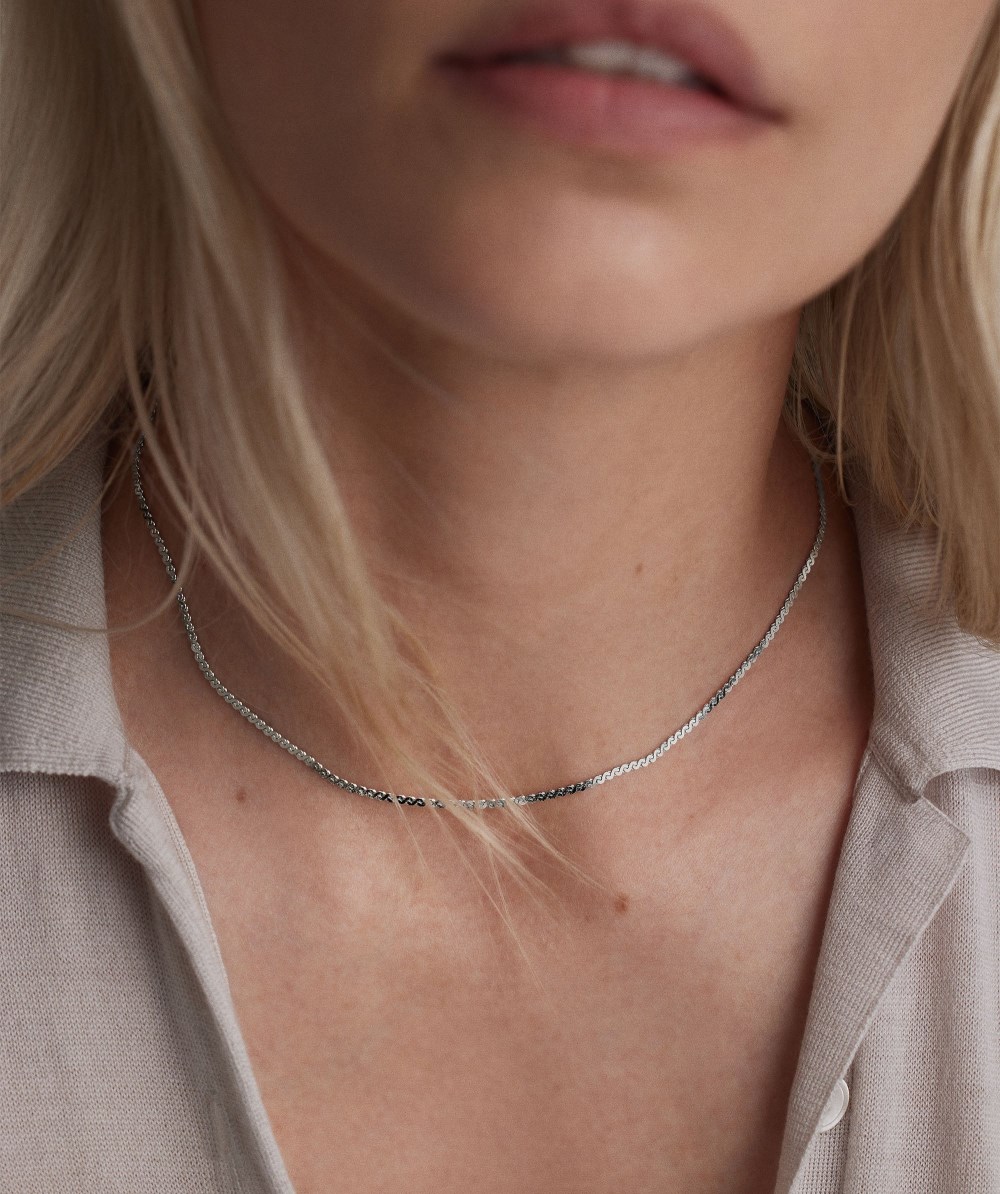 Mejuri Serpentine Chain Necklace - Sterling Silver Canada Store