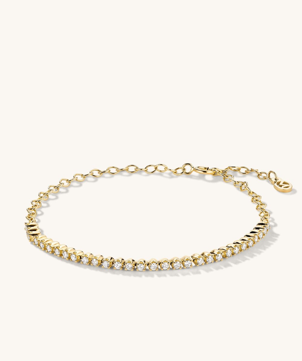 Mejuri Diamond Half Tennis Bracelet - 14k Yellow Gold Canada Store