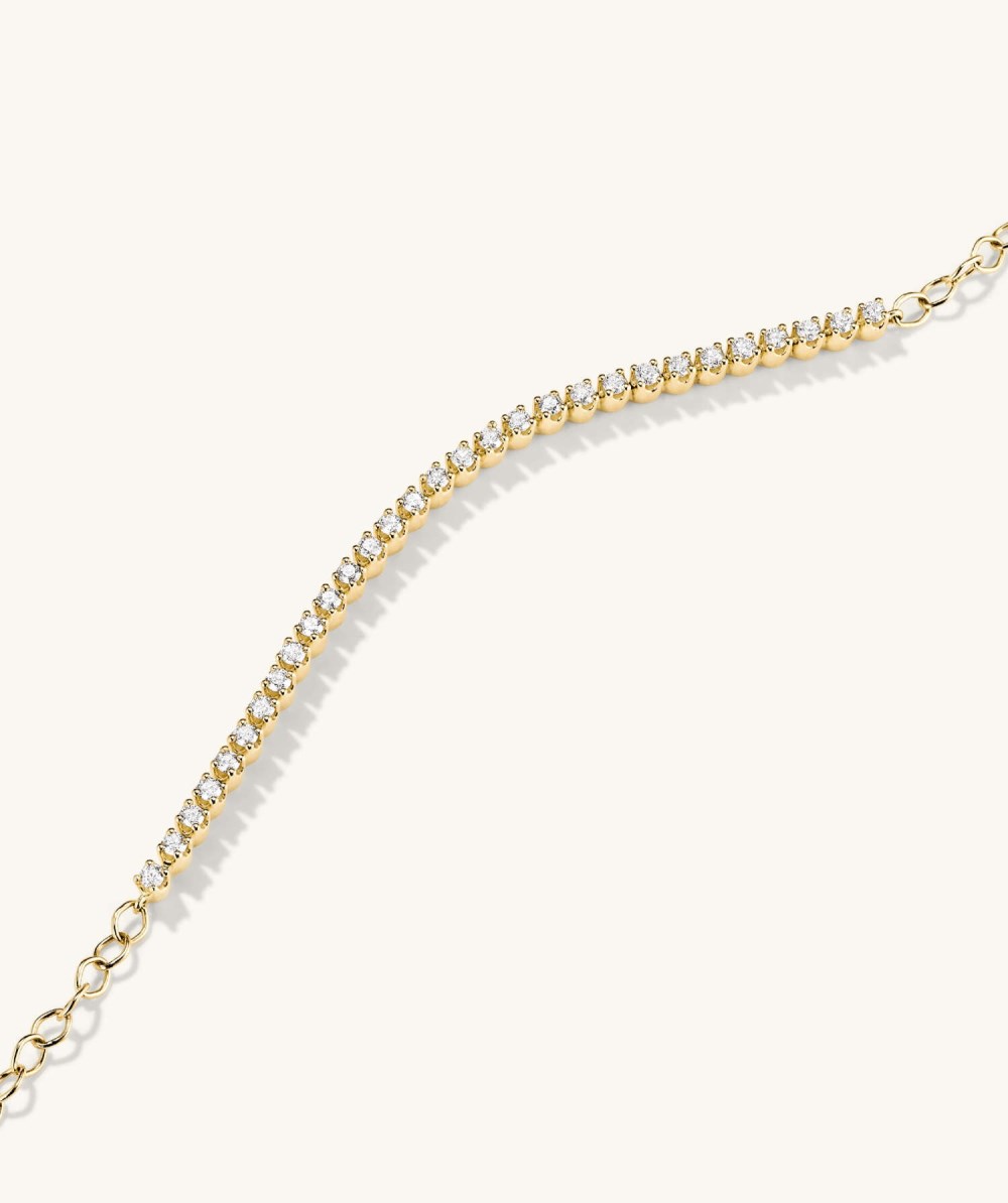 Mejuri Diamond Half Tennis Bracelet - 14k Yellow Gold Canada Store