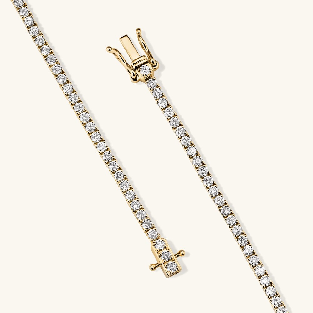 Mejuri Lab Grown Diamond Tennis Bracelet 1.8mm - 14k Yellow Gold Canada Store