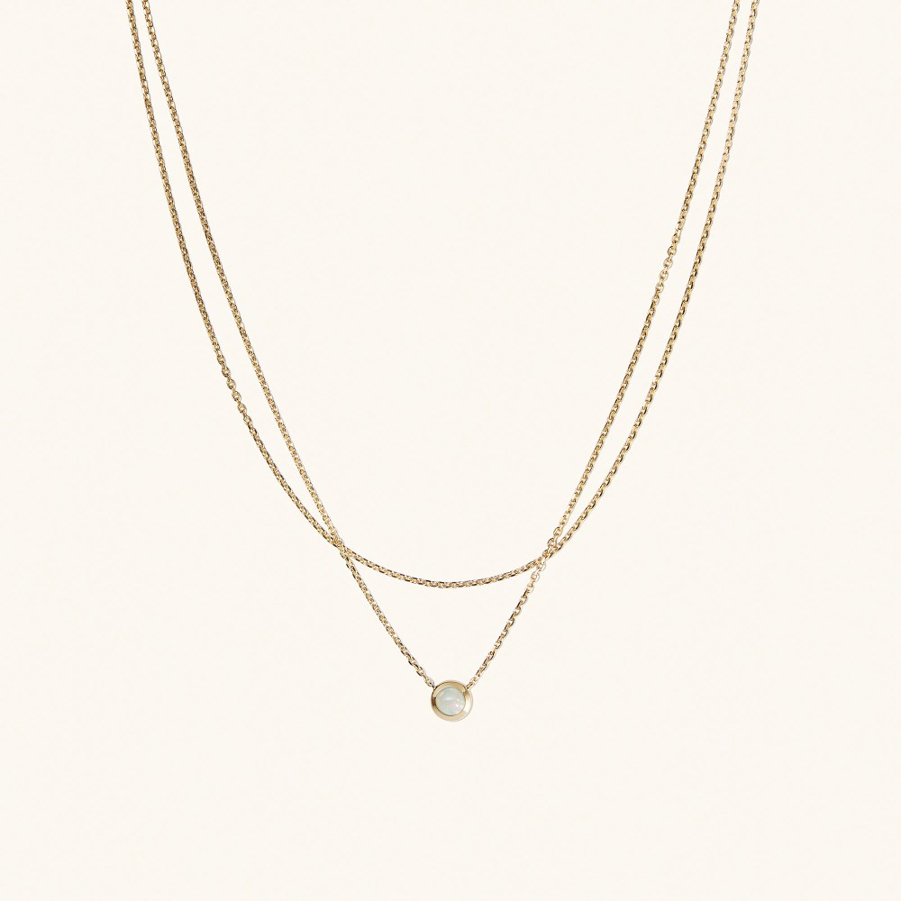 Mejuri Layered Opal Necklace - Gold Vermeil Canada Store