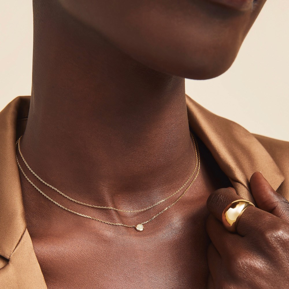 Mejuri Layered Opal Necklace - Gold Vermeil Canada Store